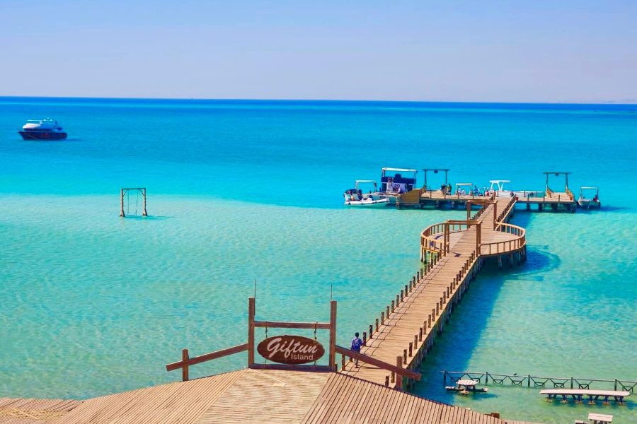 Hurghada: Excursie cu barca pe insula Orange Bay cu snorkeling și prânz